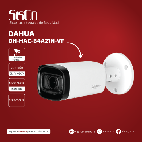 CAMARA BULLET VARIFOCAL DH-HAC-B4A21N-VF DAHUA