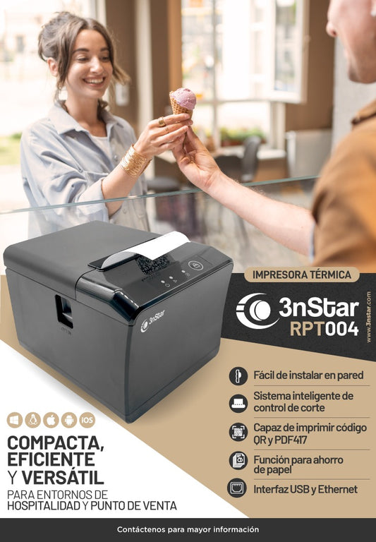 3NS-POS-RPT004 Impresora Termica Directa de Recibos 80mm