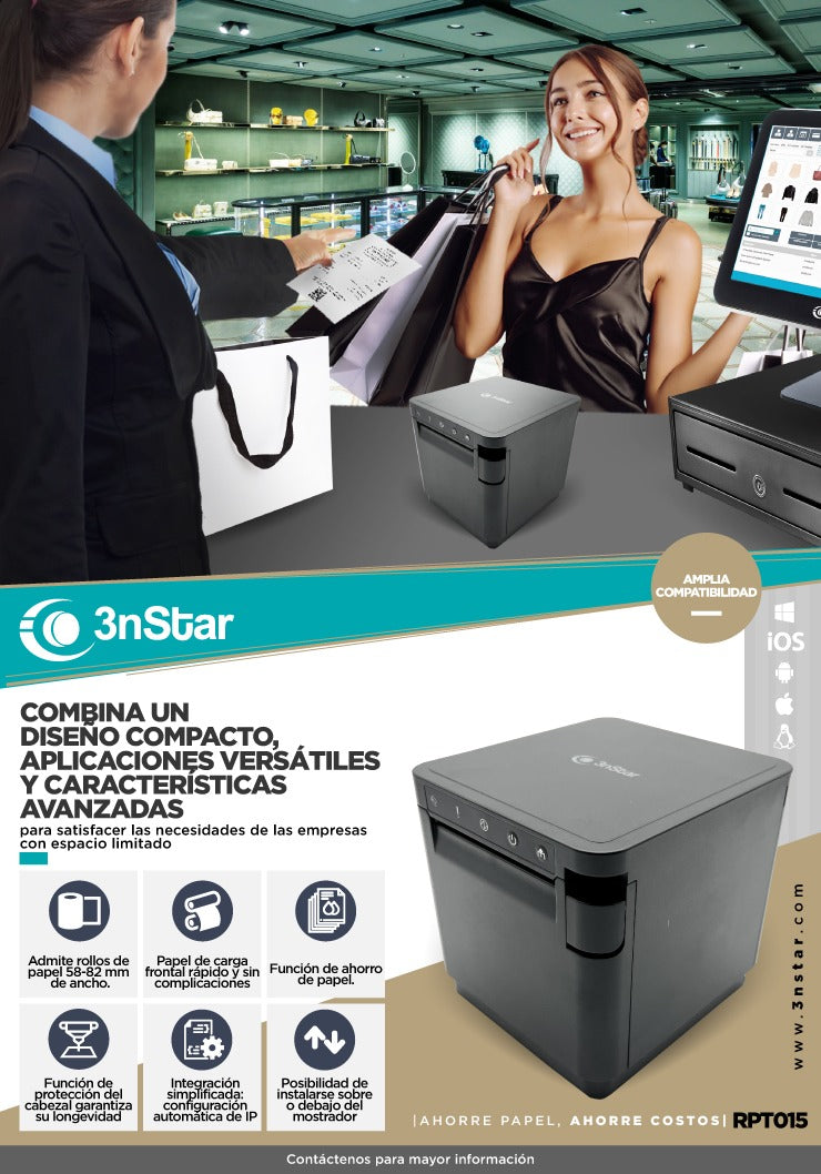 3NS-POS-RPT015 Impresora Termica Directa de Recibos de 80mm