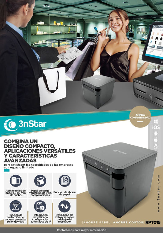 3NS-POS-RPT015 Impresora Termica Directa de Recibos de 80mm