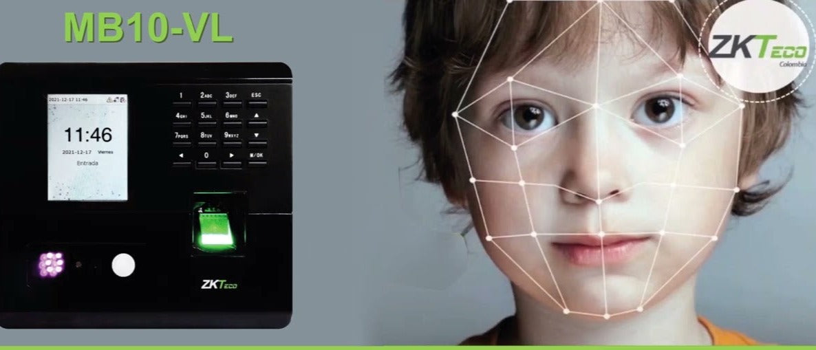 MB10-VL Control de Acceso y Asistencia con Reconocimiento Facial