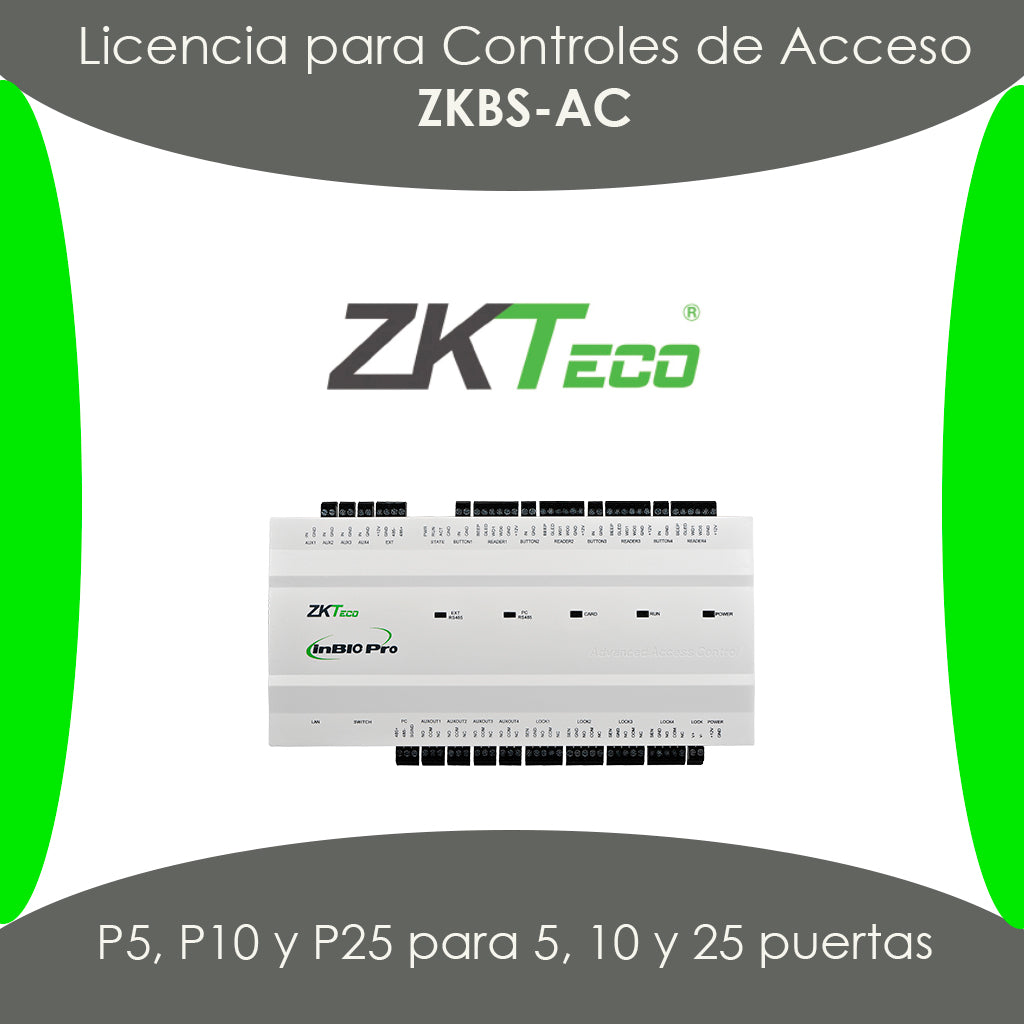 Licencia Acceso 5 Puertas ZKBS-AC-P5